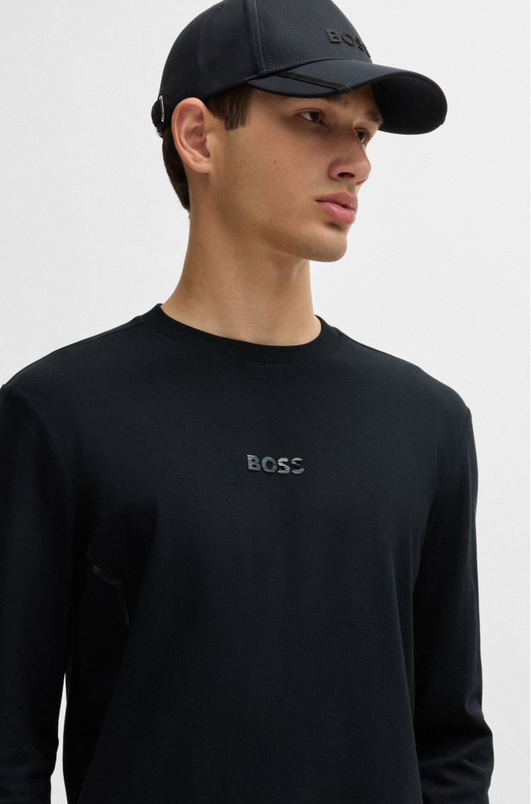 Футболка с длинным рукавом Regular fit для мужчин (477302), цвет Черный - №5