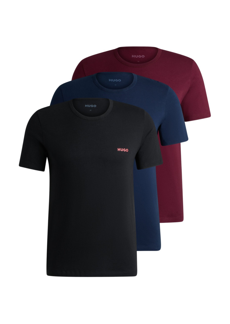 Футболка набір 3 штуки Slim fit для чоловіків (477326), колір Чорний - №1