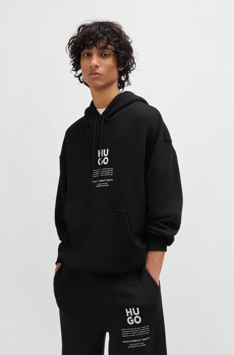 Худи Relaxed fit для мужчин (477348), цвет Черный - №2