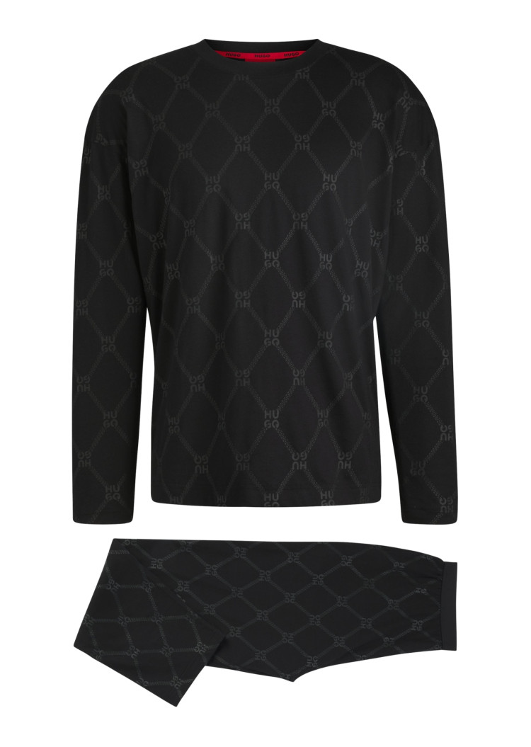 Піжама для дому та сну Slim fit для чоловіків (477376), колір Чорний - №1