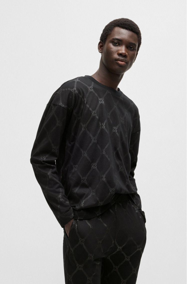 Піжама для дому та сну Slim fit для чоловіків (477376), колір Чорний - №3
