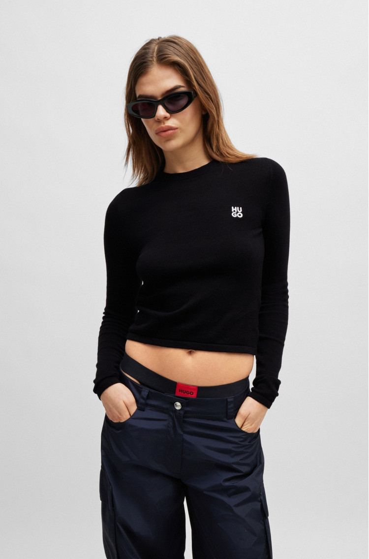 Джемпер Slim Fit для женщин (477418), цвет Черный - №2