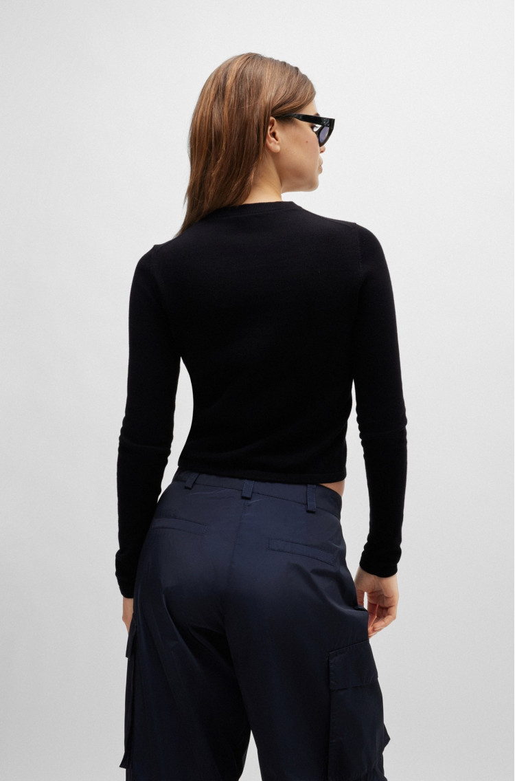 Джемпер Slim Fit для женщин (477418), цвет Черный - №4