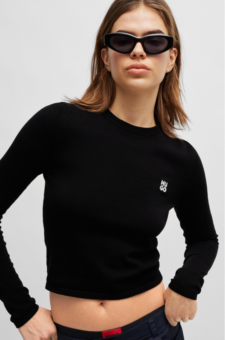 Джемпер Slim Fit для женщин (477418), цвет Черный - №5
