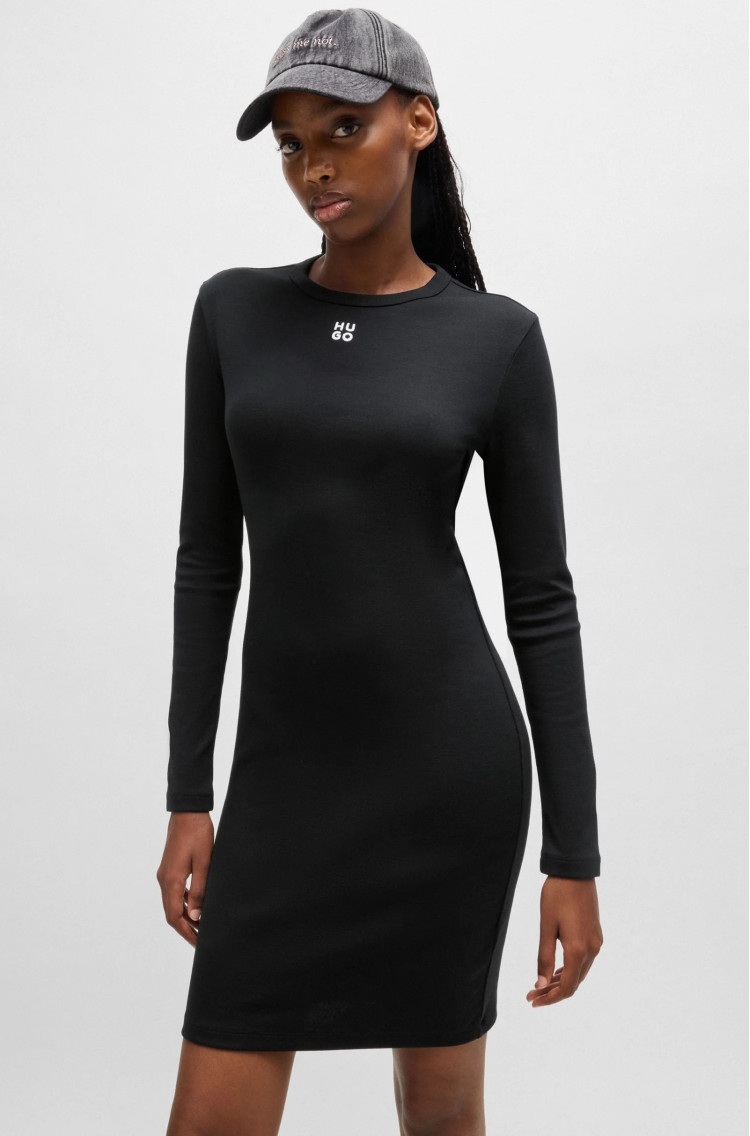 Платья миди Slim Fit для женщин (477423), цвет Черный - №5