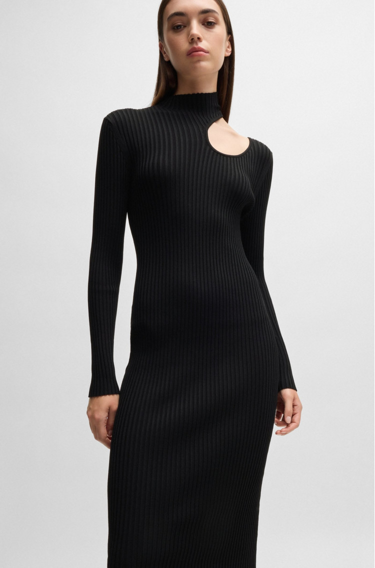 Сукні максі Slim Fit для жінок (477433), колір Чорний - №2