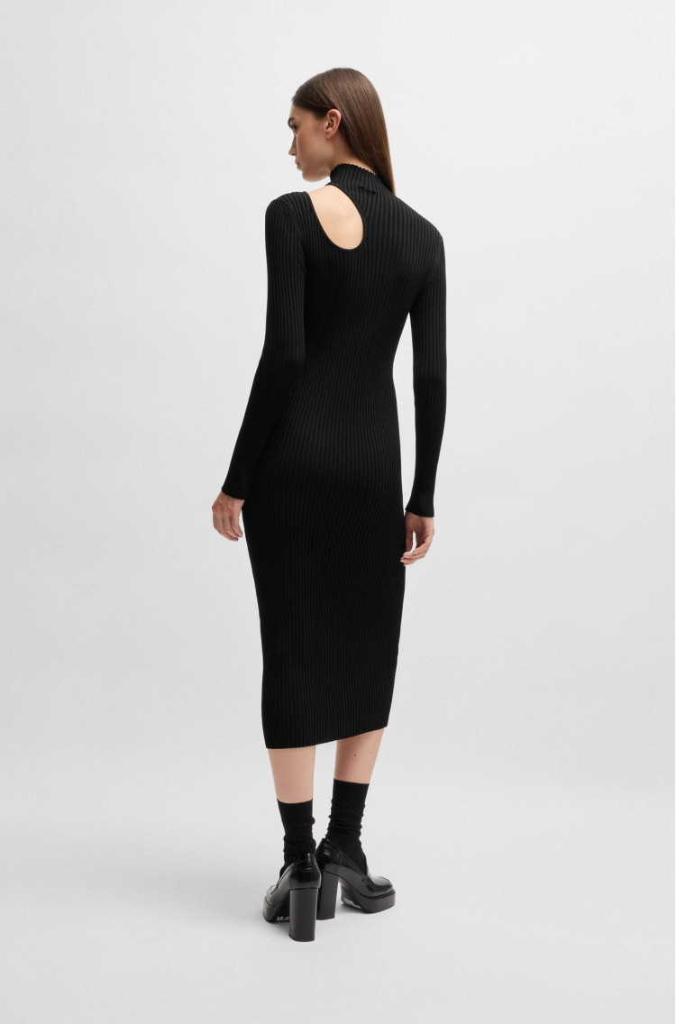 Сукні максі Slim Fit для жінок (477433), колір Чорний - №4