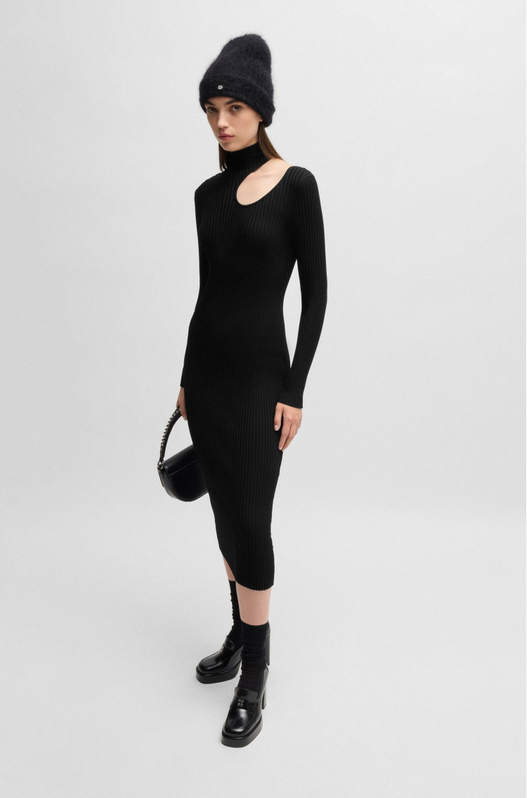 Сукні максі Slim Fit для жінок (477433), колір Чорний - №6