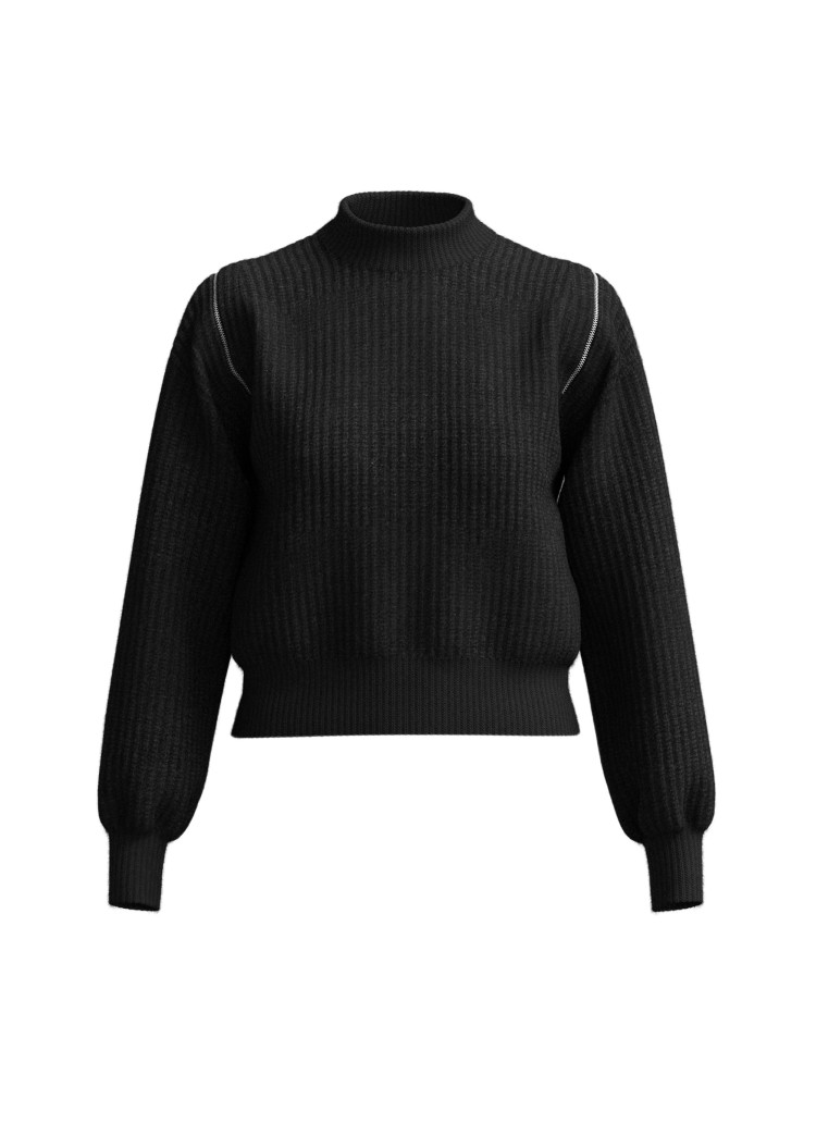 Джемпер Relaxed fit для женщин (477434), цвет Черный - №1