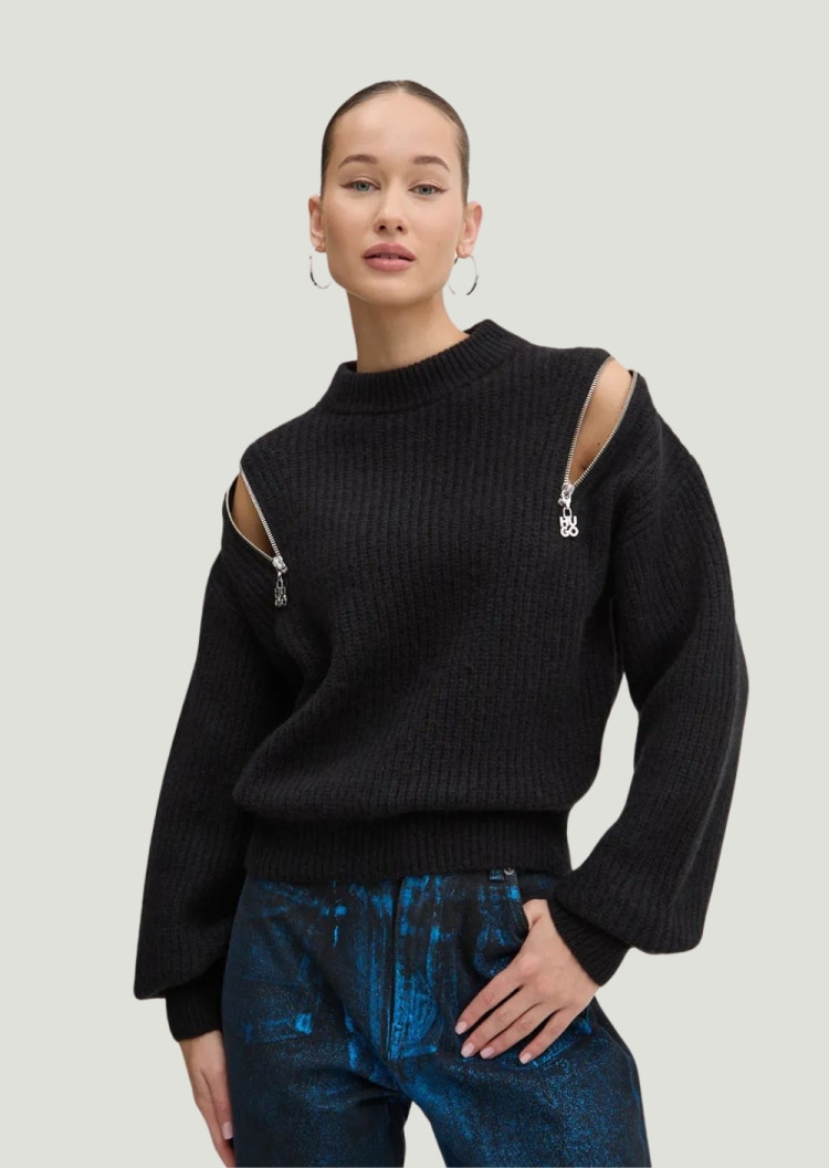 Джемпер Relaxed Fit для женщин (477434), цвет Черный - №2