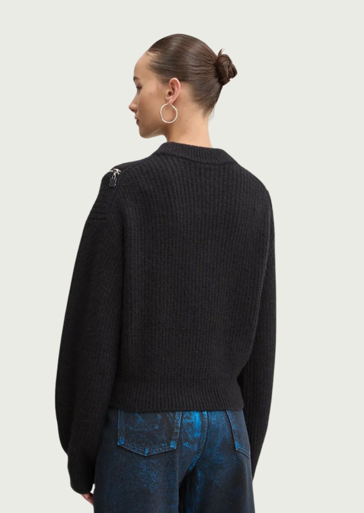 Джемпер Relaxed Fit для женщин (477434), цвет Черный - №4