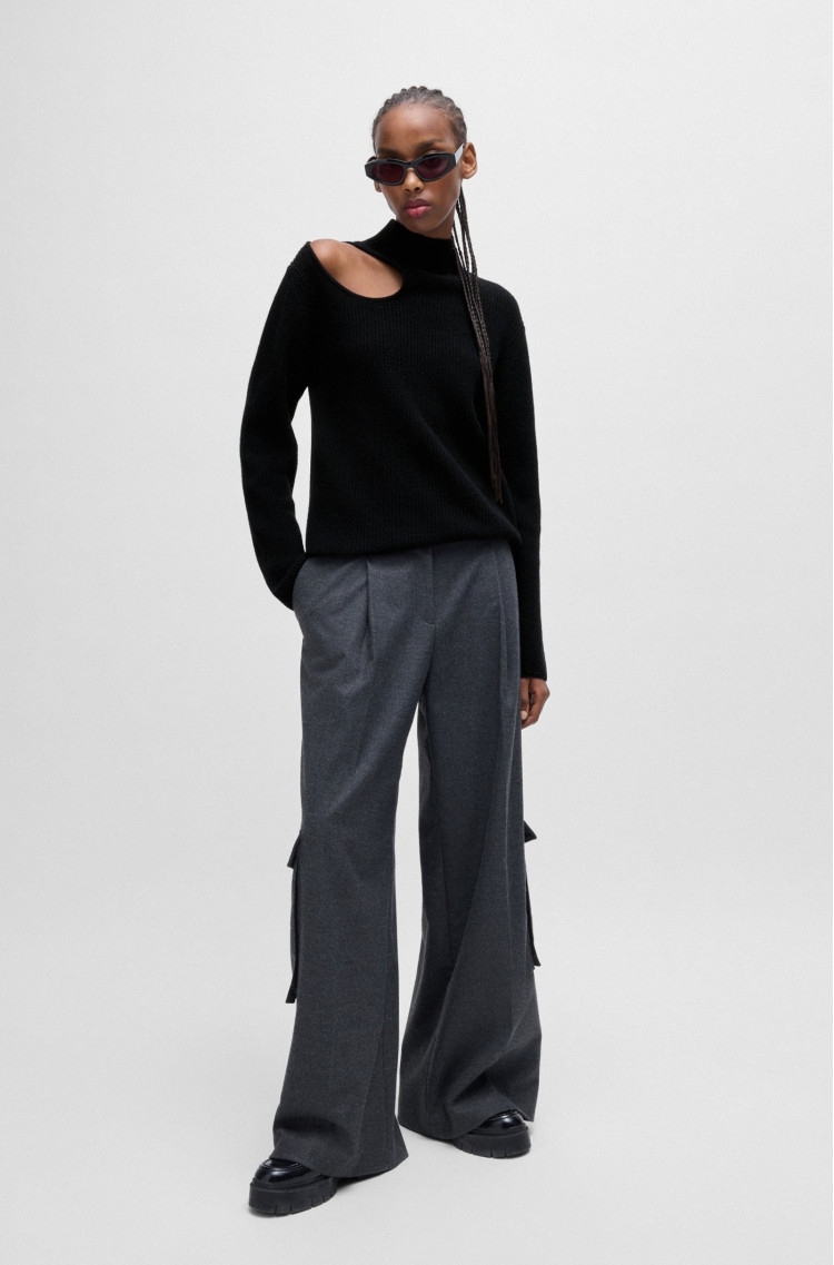 Джемпер Relaxed Fit для женщин (477436), цвет Черный - №3