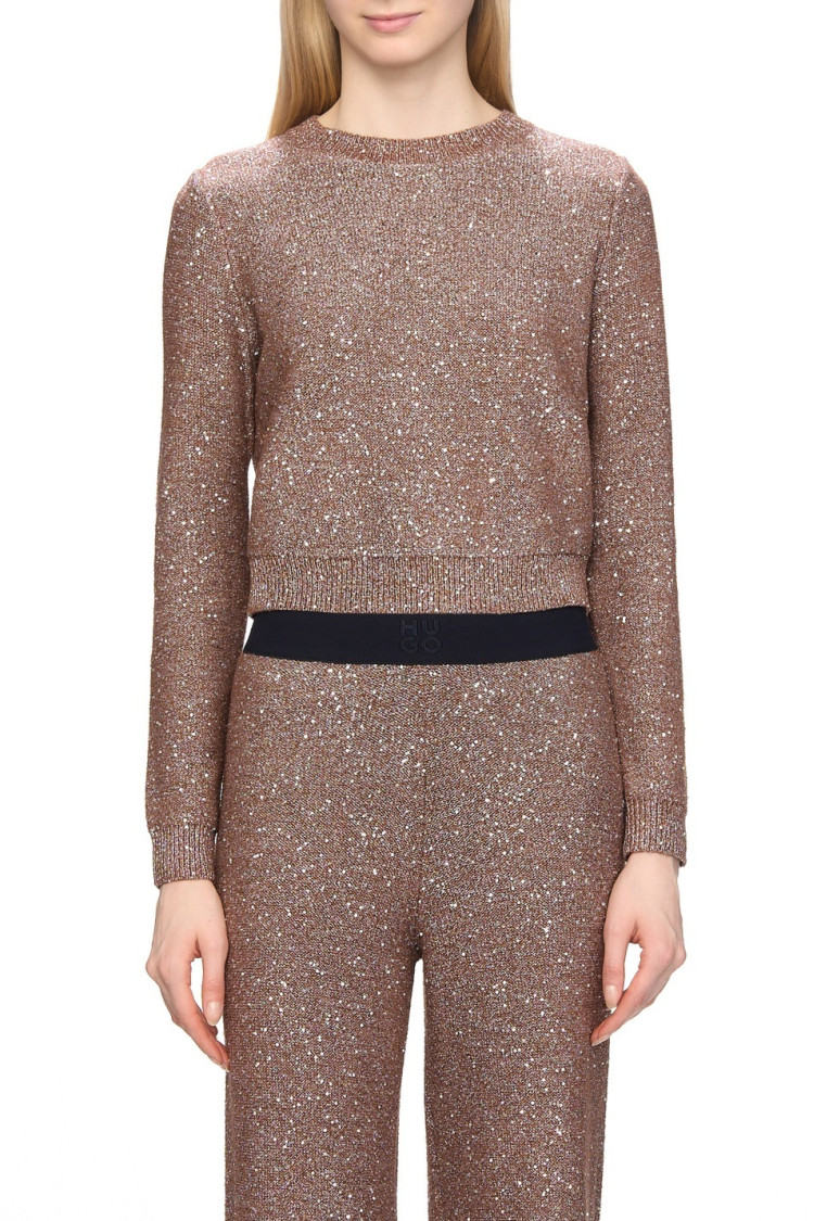 Джемпер Slim Fit для женщин (477441), цвет Коричневый - №2