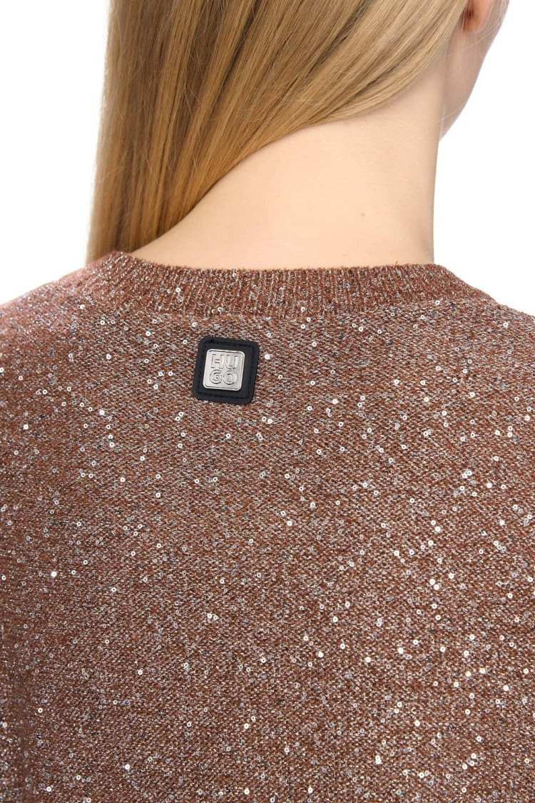 Джемпер Slim Fit для женщин (477441), цвет Коричневый - №5