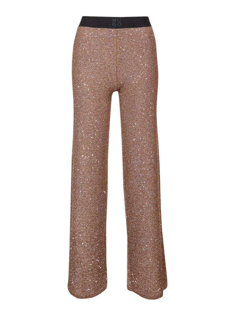 Брюки fashion Slim fit Высокая для женщин (477442), цвет Коричневый - №1
