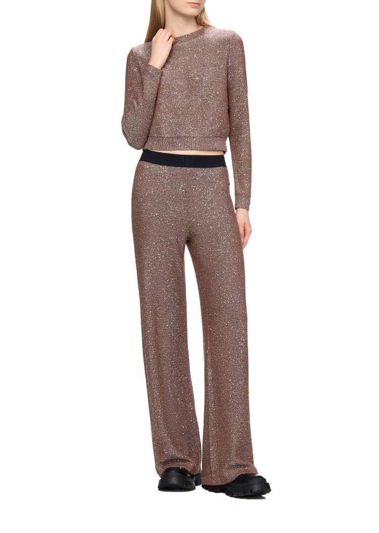 Брюки fashion Slim Fit Висока для жінок (477442), колір Коричневий - №3