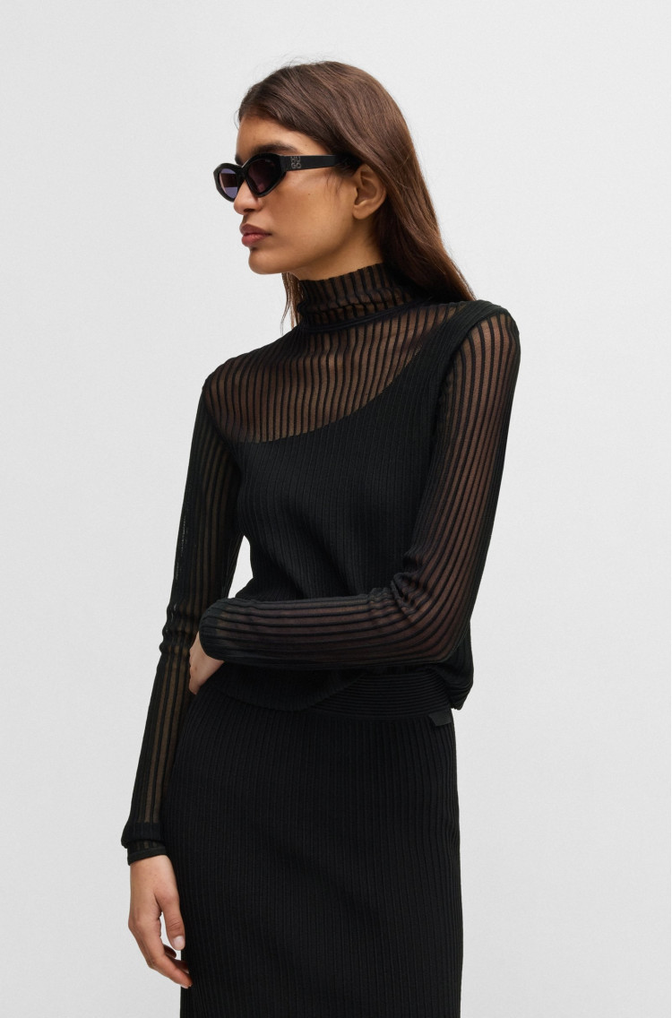 Джемпер Slim fit для женщин (477444), цвет Черный - №2