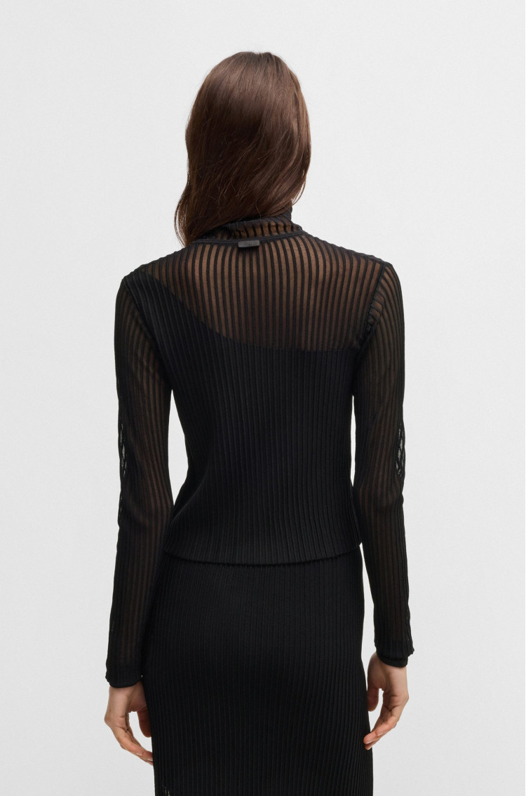 Джемпер Slim fit для женщин (477444), цвет Черный - №4