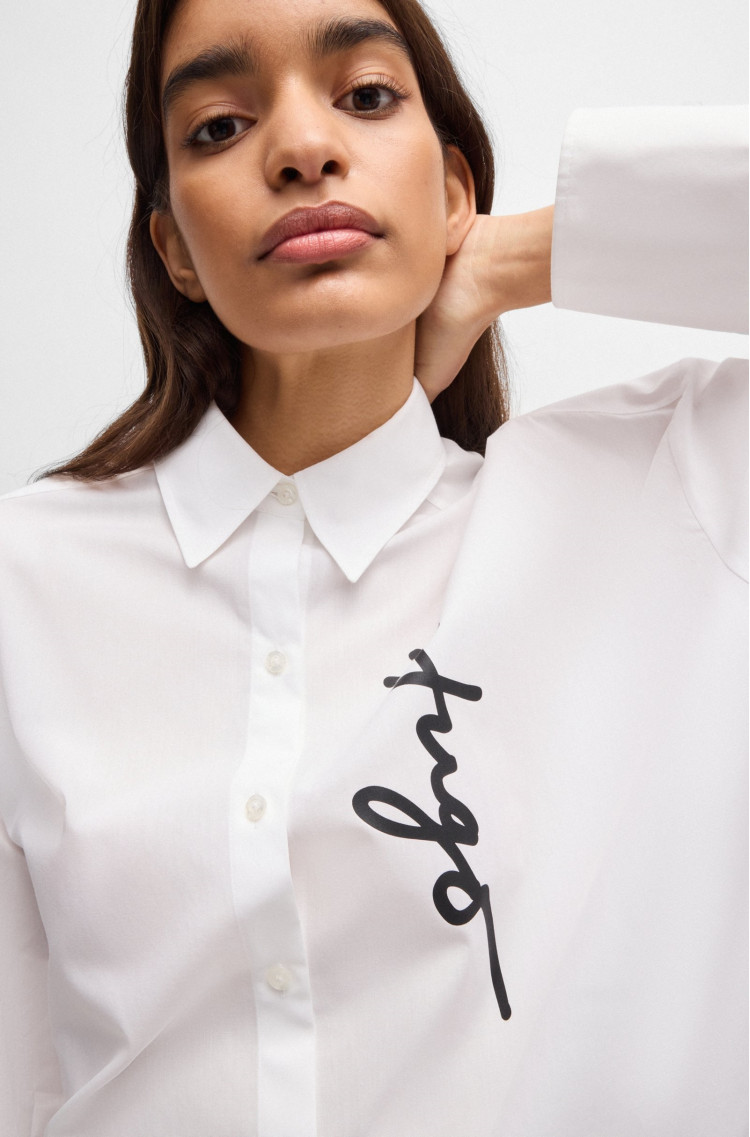 Рубашка с длинным рукавом Relaxed fit для женщин (477454), цвет Белый - №6