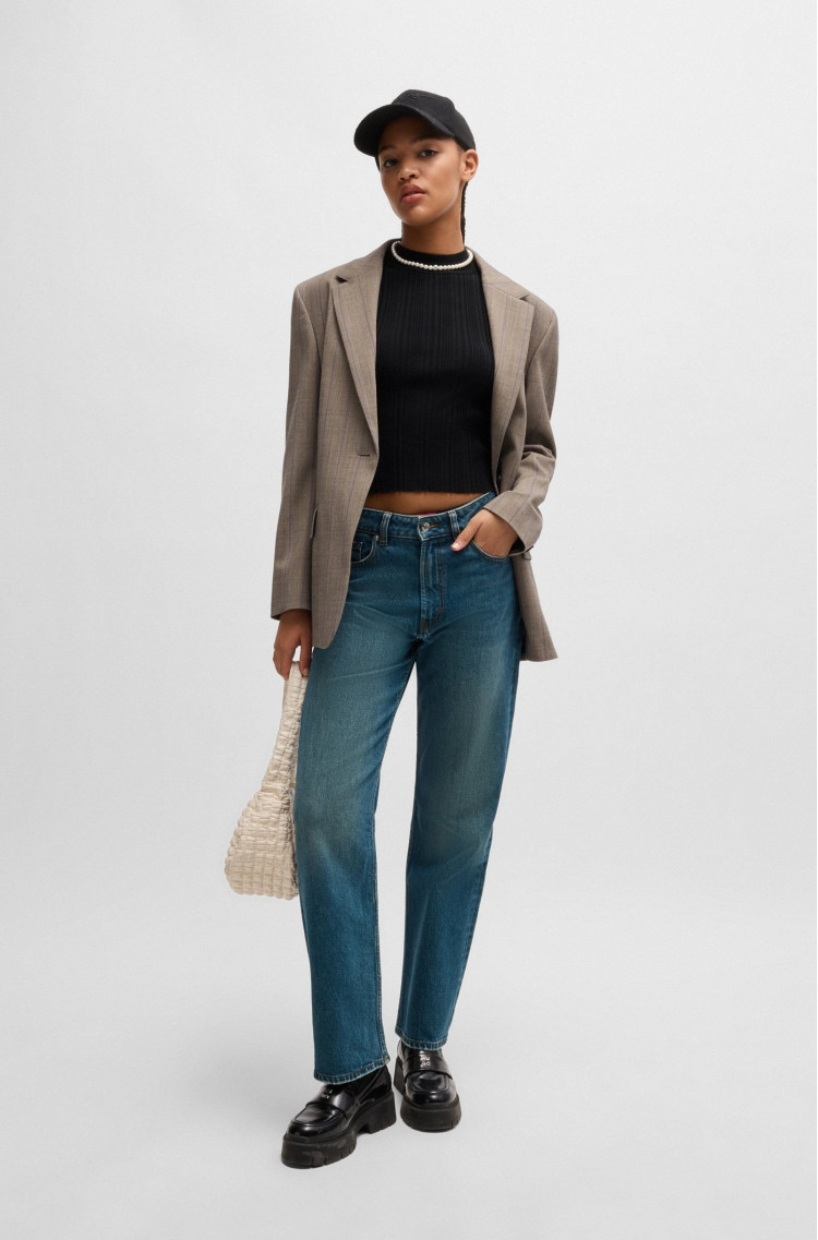 Джинсы Relaxed Relaxed Fit Средняя для женщин (477459), цвет Синий - №3