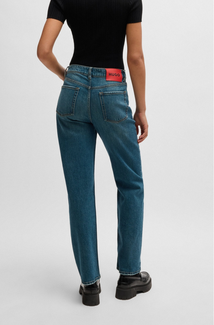 Джинсы Relaxed Relaxed Fit Средняя для женщин (477459), цвет Синий - №4