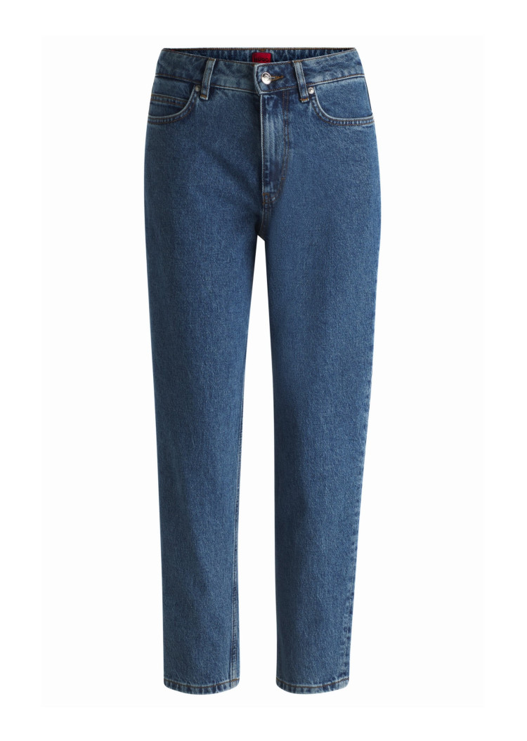 Джинсы Relaxed Relaxed fit Высокая для женщин (477486), цвет Синий - №1