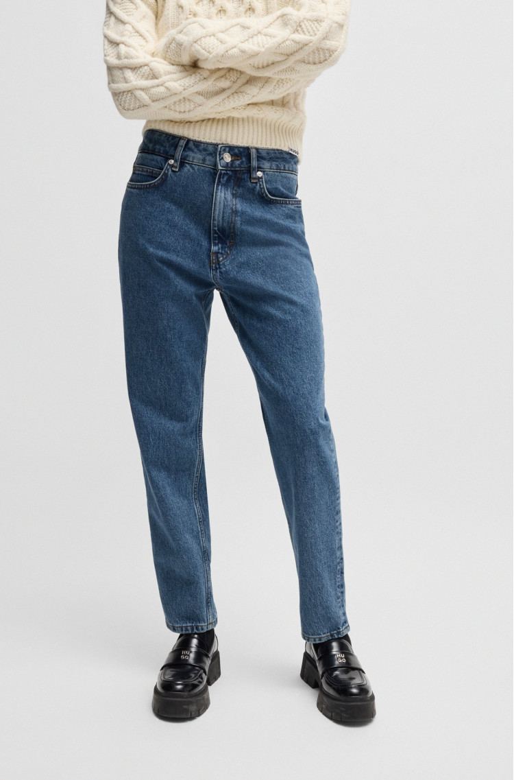 Джинсы Relaxed Relaxed fit Высокая для женщин (477486), цвет Синий - №2