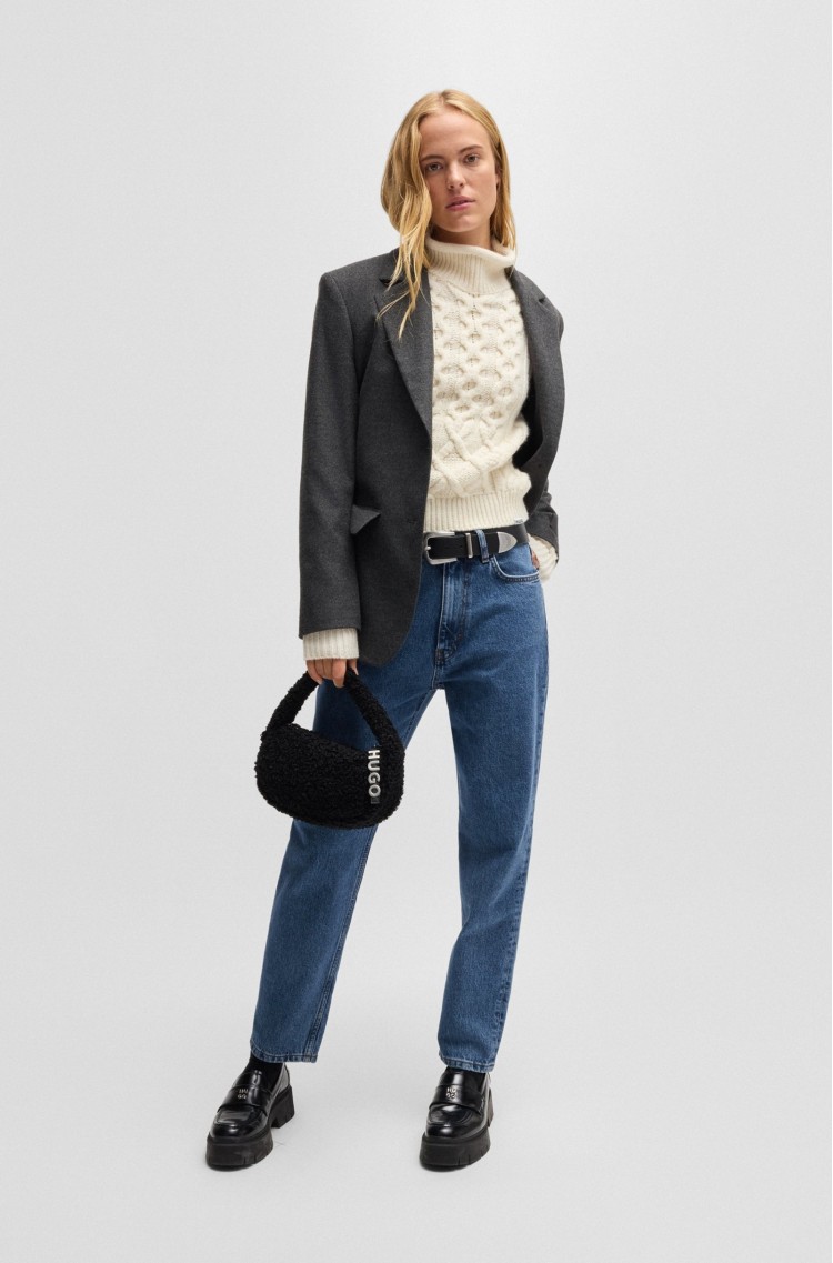 Джинсы Relaxed Relaxed fit Высокая для женщин (477486), цвет Синий - №3