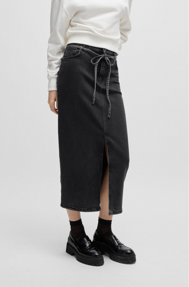Юбка макси Slim Fit для женщин (477489), цвет Серый - №2