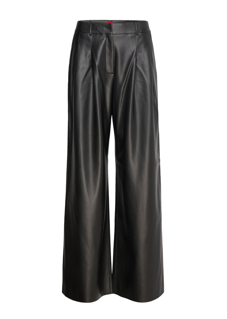 Брюки повседневные Relaxed fit Высокая для женщин (477490), цвет Черный - №1