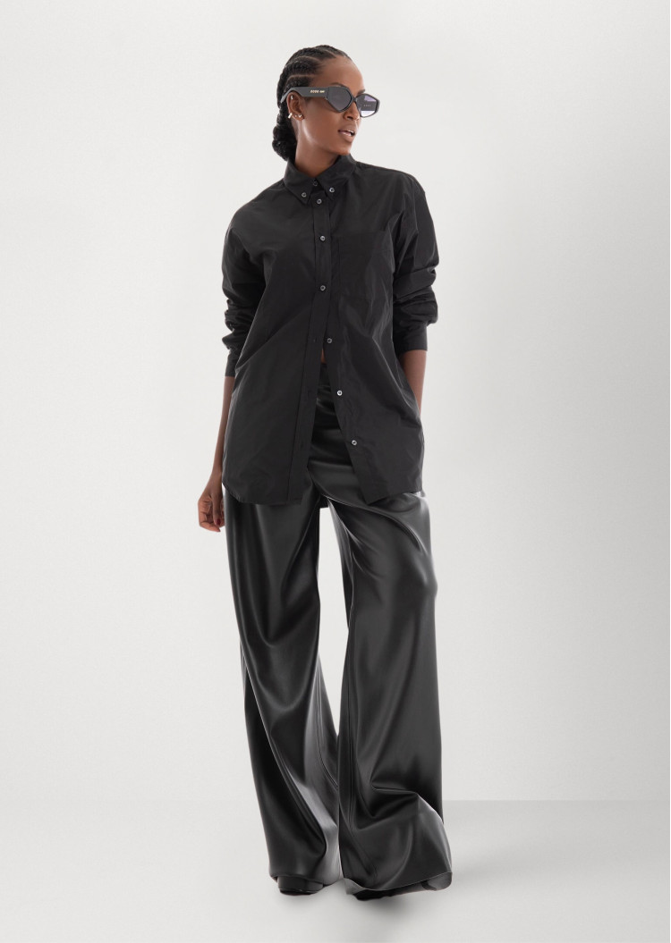 Брюки повседневные Relaxed fit Высокая для женщин (477490), цвет Черный - №3