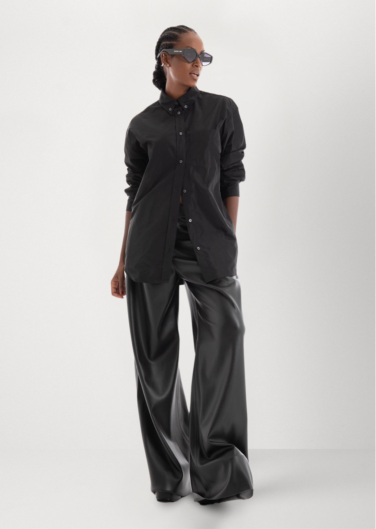 Брюки повседневные Relaxed Fit Высокая для женщин (477490), цвет Черный - №3