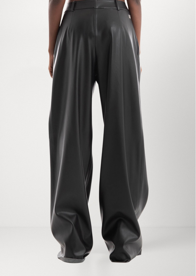 Брюки повседневные Relaxed Fit Высокая для женщин (477490), цвет Черный - №4