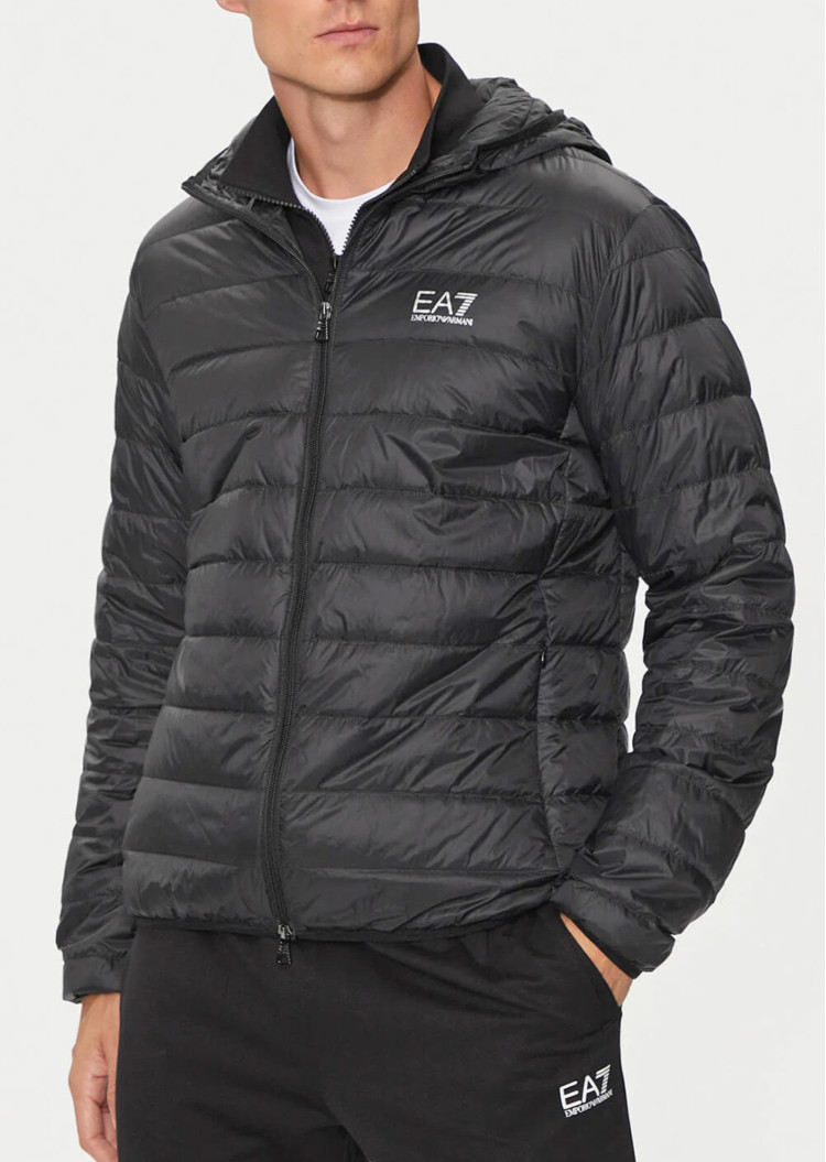 Пуховик тонкий Slim fit для чоловіків (477513), колір Чорний - №2