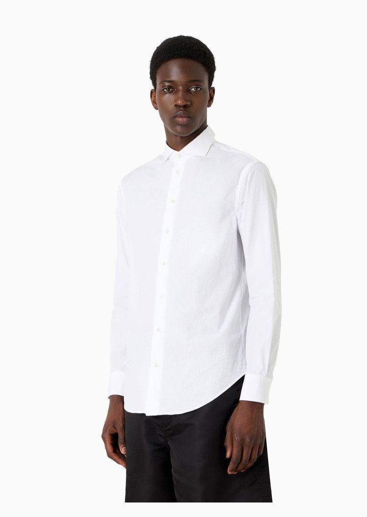 Сорочка деловая Slim Fit для мужчин (477579), цвет Белый - №2