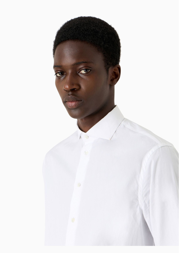 Сорочка деловая Slim Fit для мужчин (477579), цвет Белый - №5