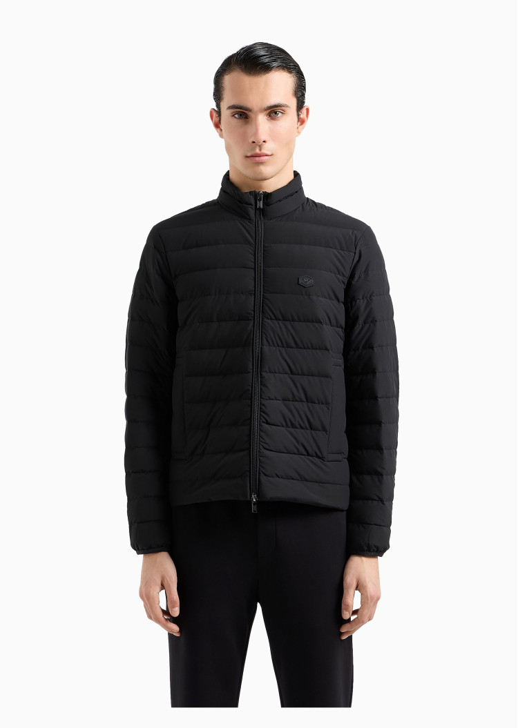 Пуховик тонкий Regular fit для чоловіків (477583), колір Чорний - №2