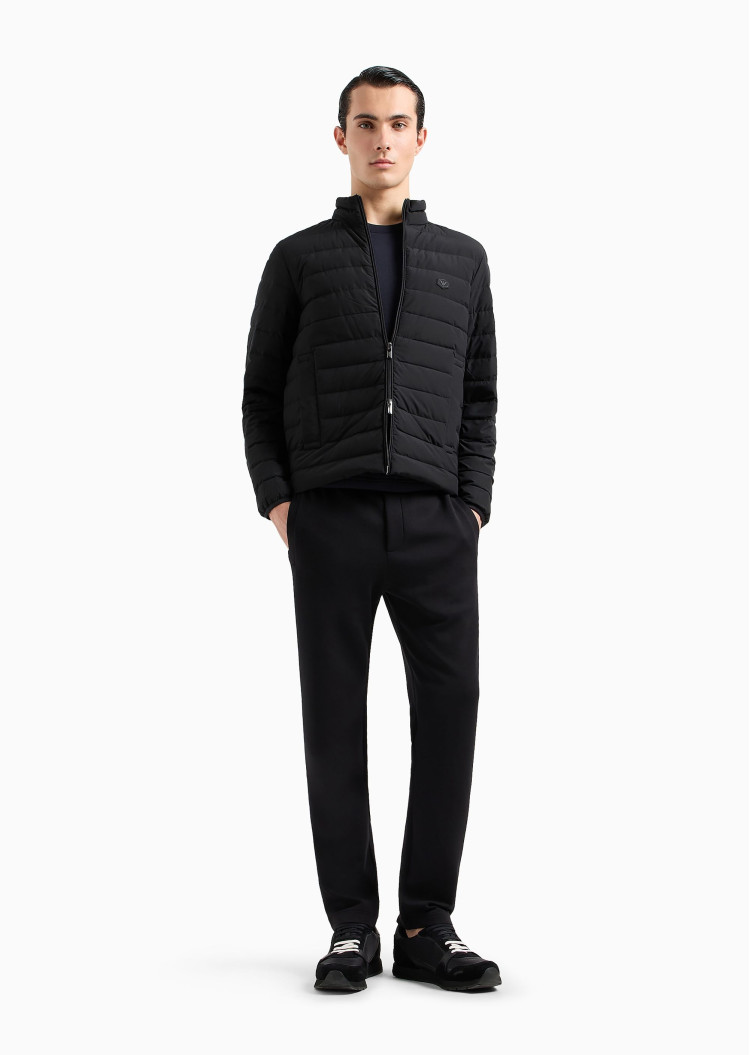 Пуховик тонкий Regular fit для чоловіків (477583), колір Чорний - №3