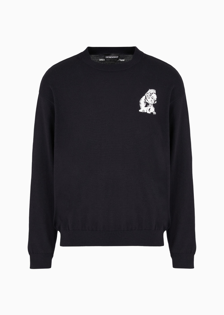 Джемпер Regular fit для мужчин (477584), цвет Синий - №1