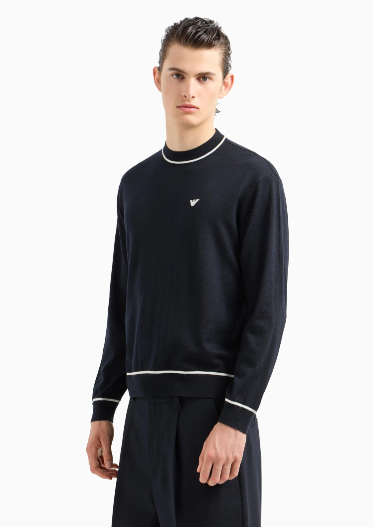Джемпер Regular fit для мужчин (477589), цвет Синий - №2