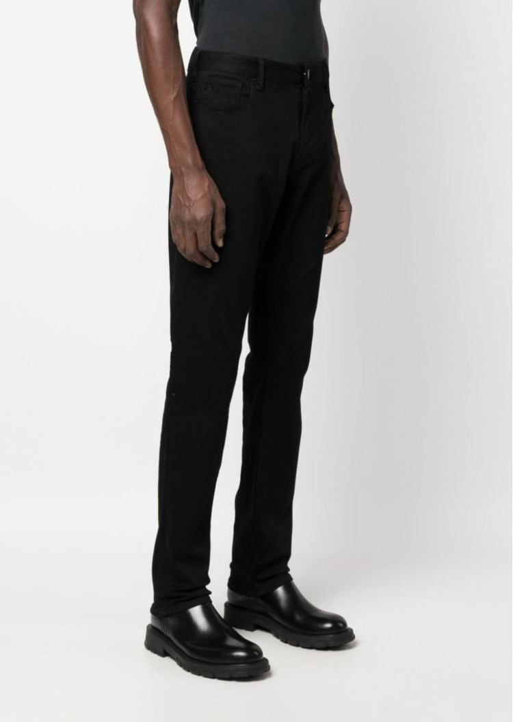 Брюки 5 карманов Slim Slim fit Низкая для мужчин (477590), цвет Черный - №2