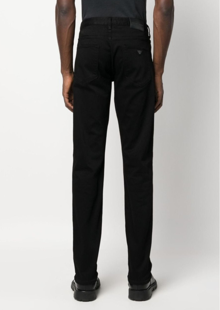 Брюки 5 карманов Slim Slim fit Низкая для мужчин (477590), цвет Черный - №4