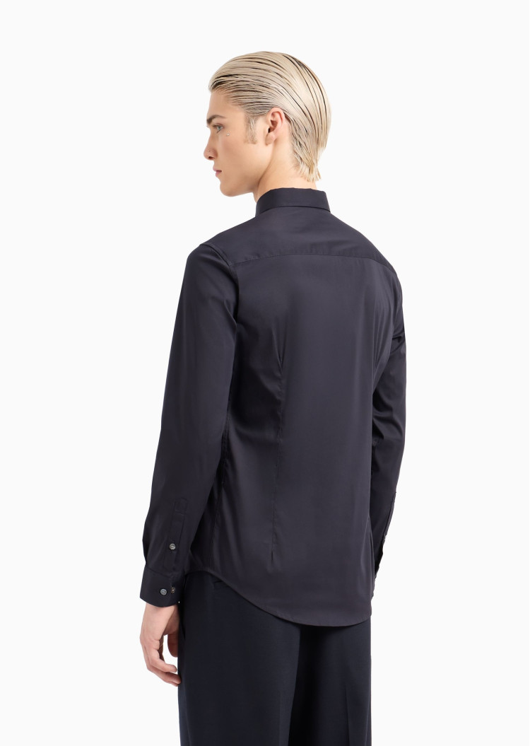 Сорочка деловая Slim fit для мужчин (477597), цвет Синий - №4