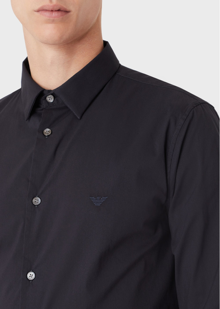 Сорочка деловая Slim fit для мужчин (477597), цвет Синий - №5