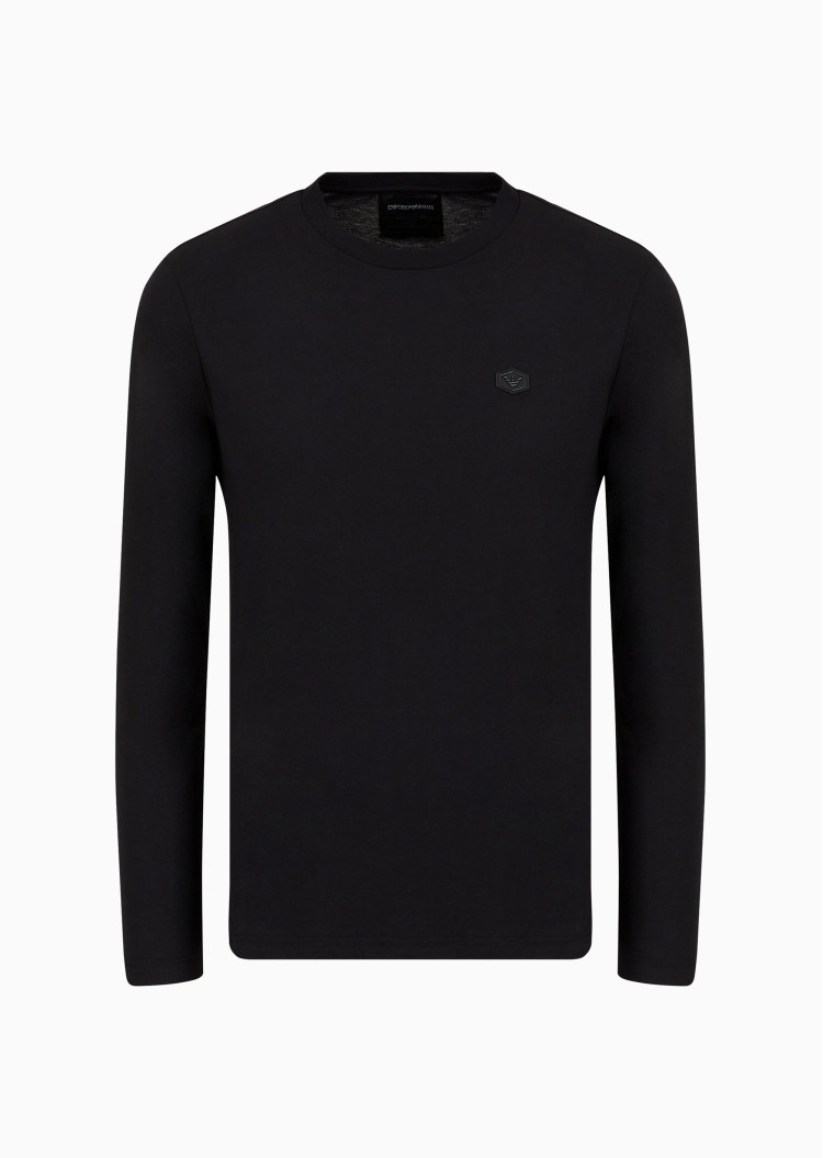 Футболка с длинным рукавом Slim fit для мужчин (477616), цвет Черный - №1