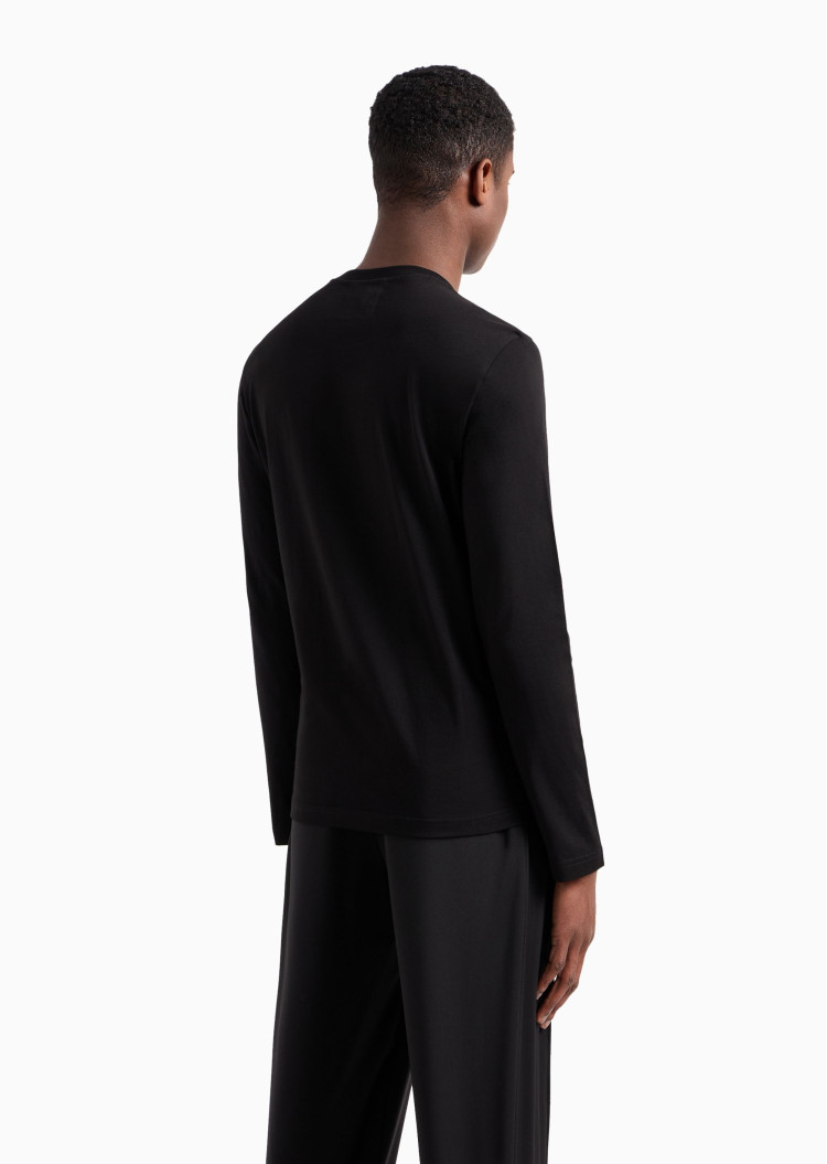 Футболка с длинным рукавом Slim fit для мужчин (477616), цвет Черный - №4