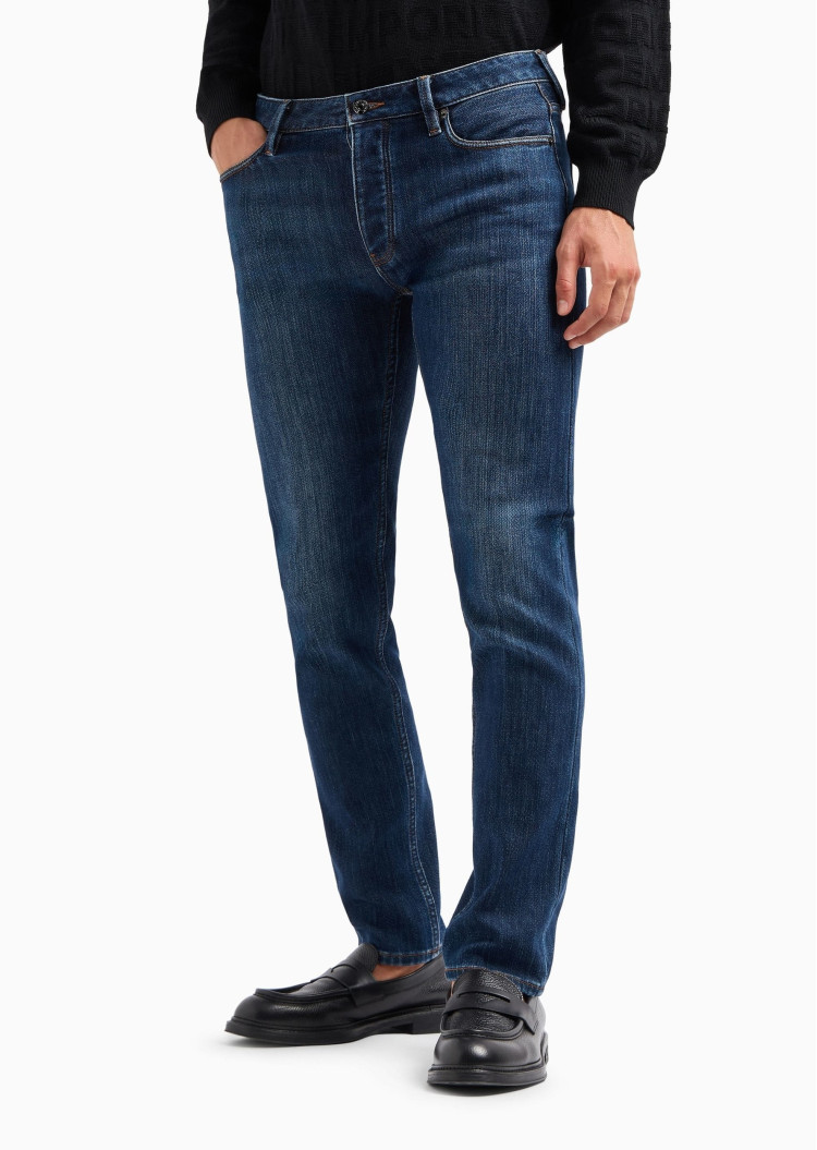 Джинси Slim Slim Fit Низька для чоловіків (477619), колір Синій - №3