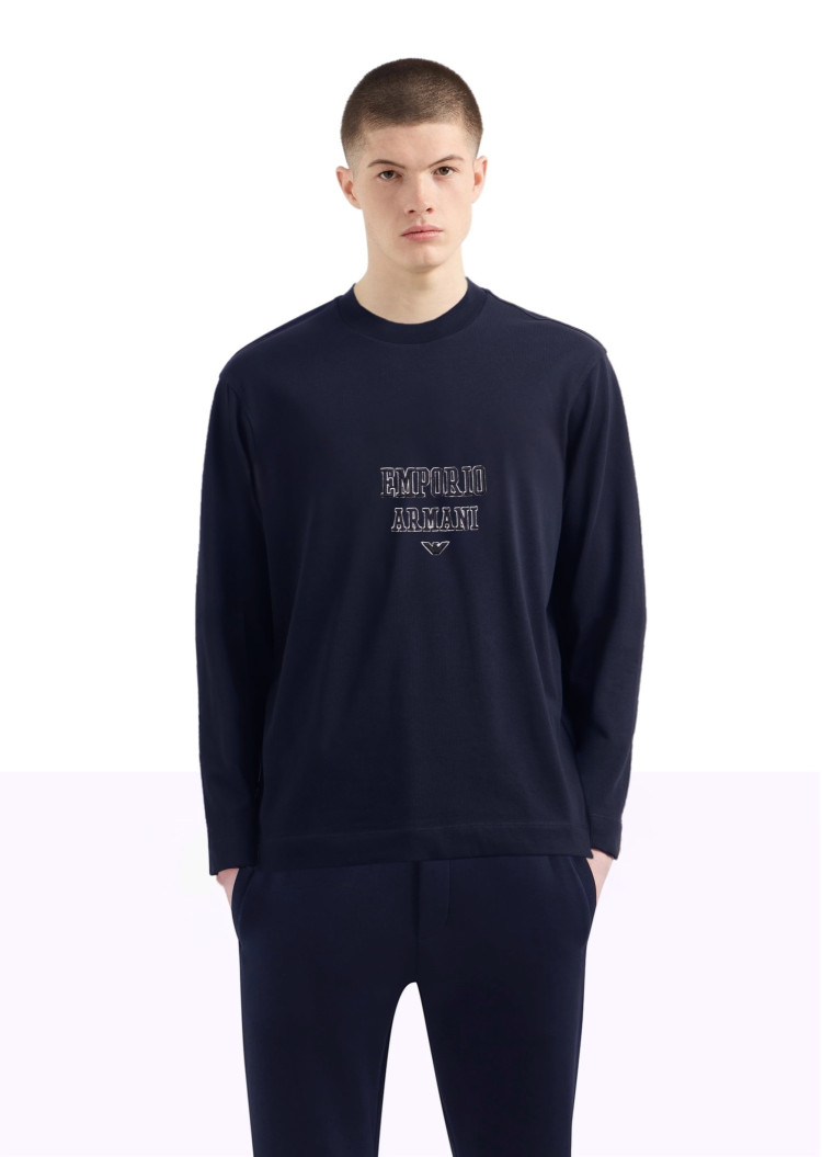 Футболка з довгим рукавом Regular fit для чоловіків (477631), колір Чорний - №2