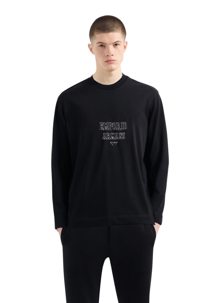 Футболка с длинным рукавом Regular Fit для мужчин (477631), цвет Черный - №2
