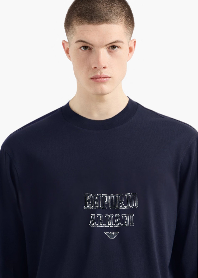 Футболка з довгим рукавом Regular fit для чоловіків (477631), колір Чорний - №4